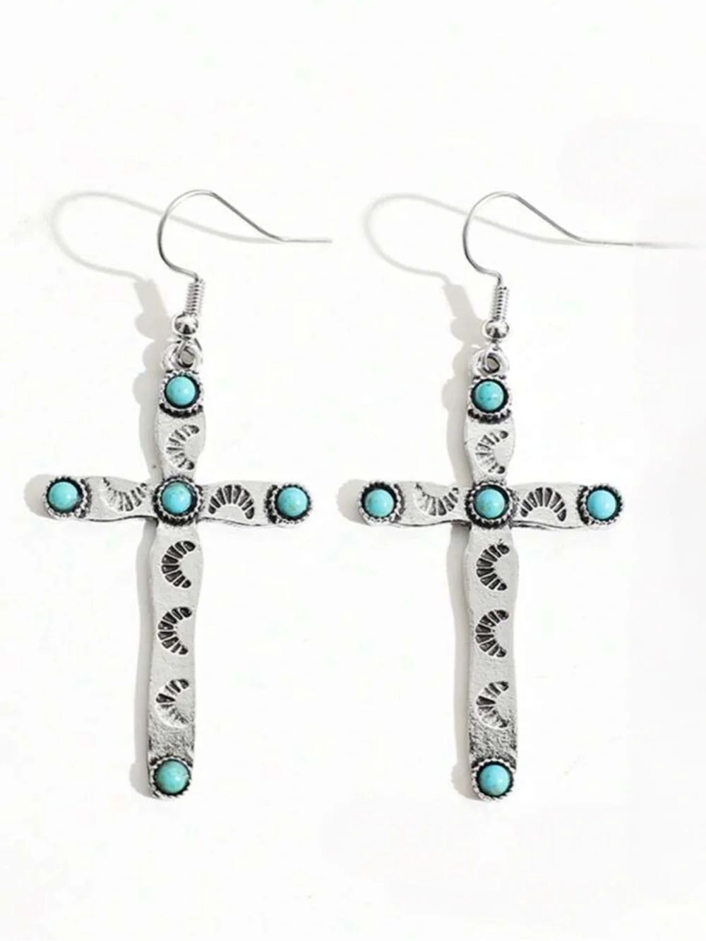 Boho cross earrings N2395